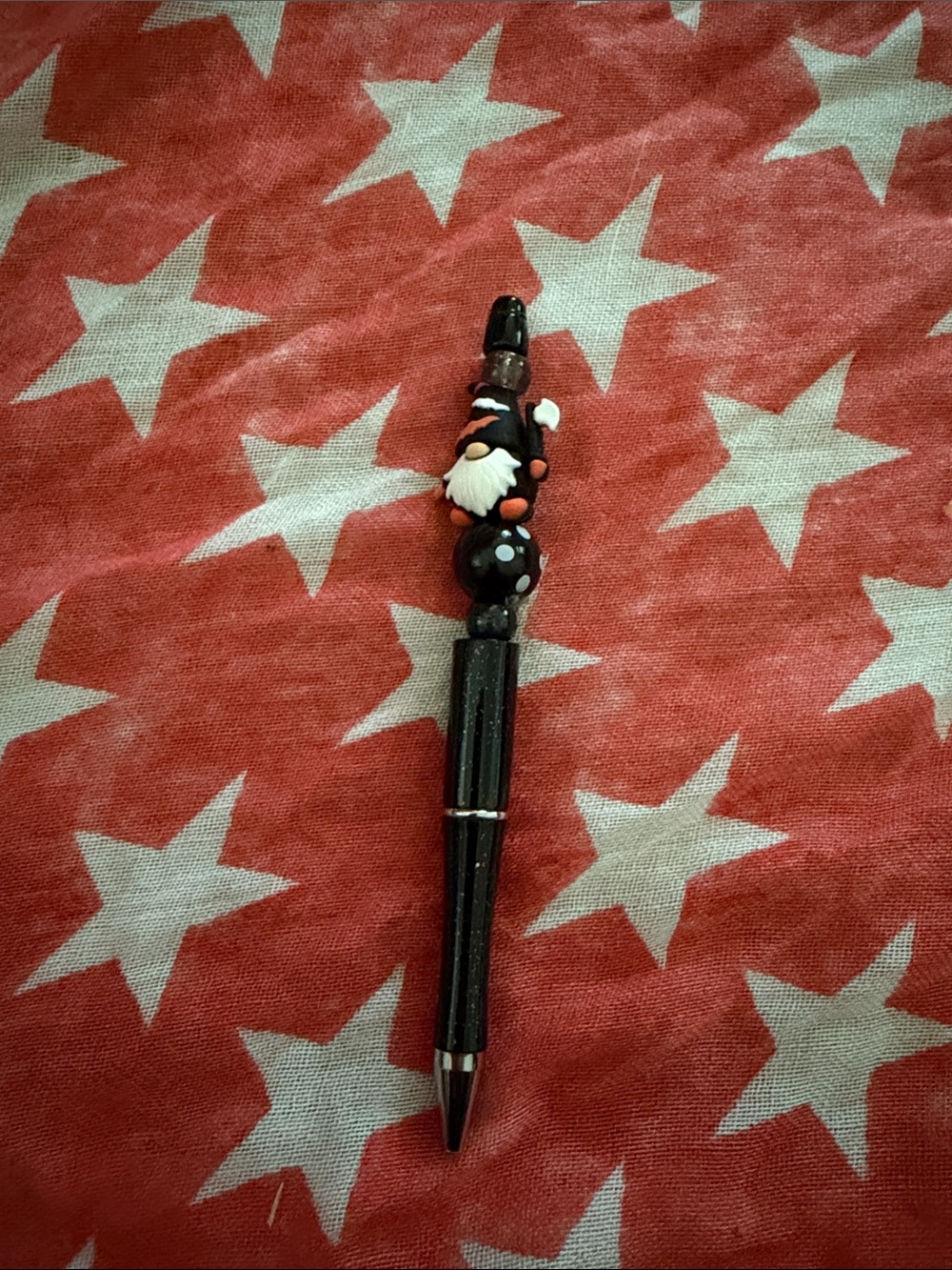 Handcrafted Black Halloween Beaded Ballpoint Pen 2/$10
